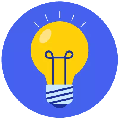 Icon of a lightbulb.