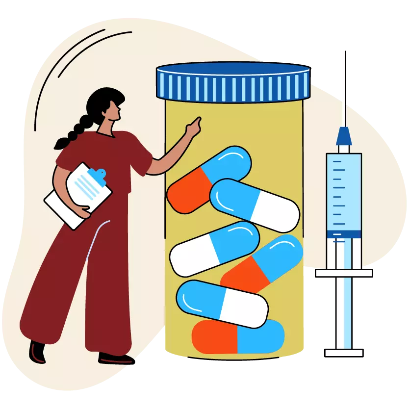 Icon of eyeglasses and an hour glass.